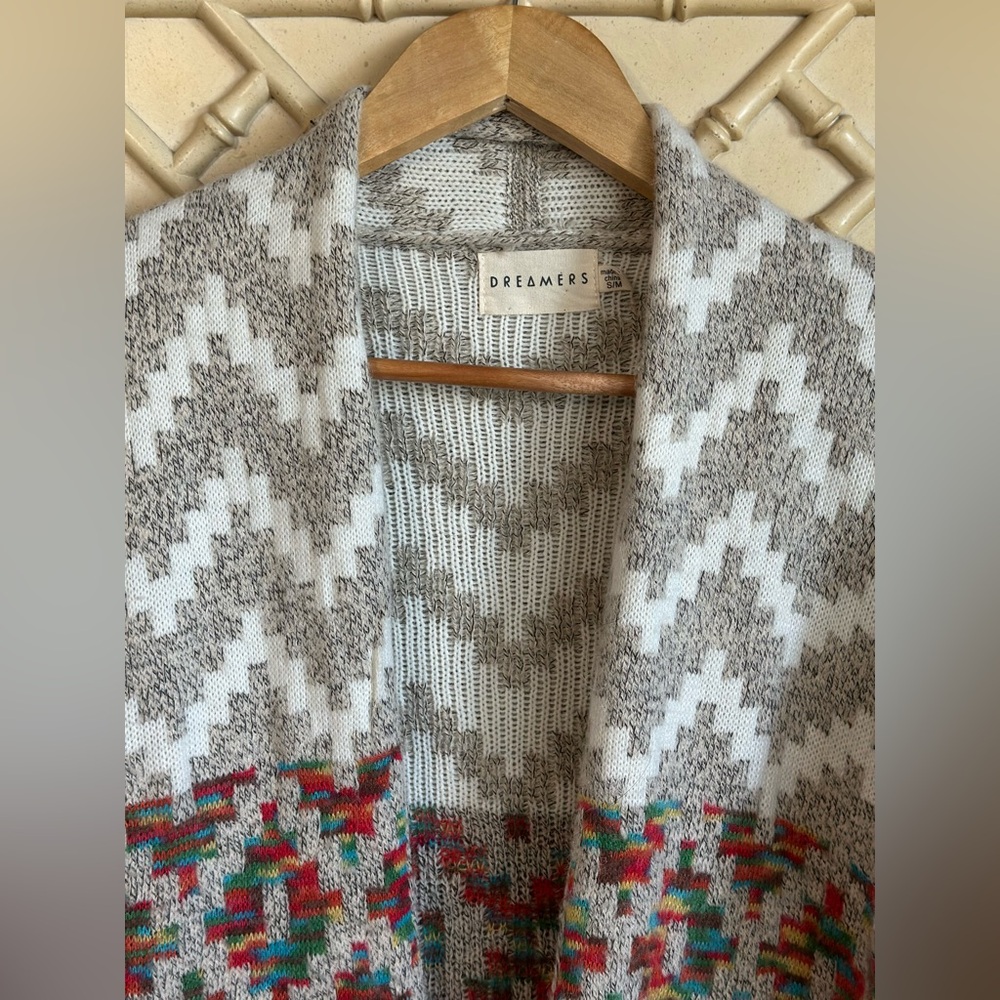 Dreamers by Debut Acrylic Blend Aztec Cardigan Size small EUC PTP 18 - Picture 6 of 11